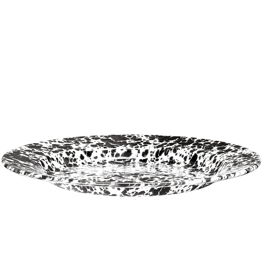SVART EMALEL SPLATTERWARE MIDDAGSTALK