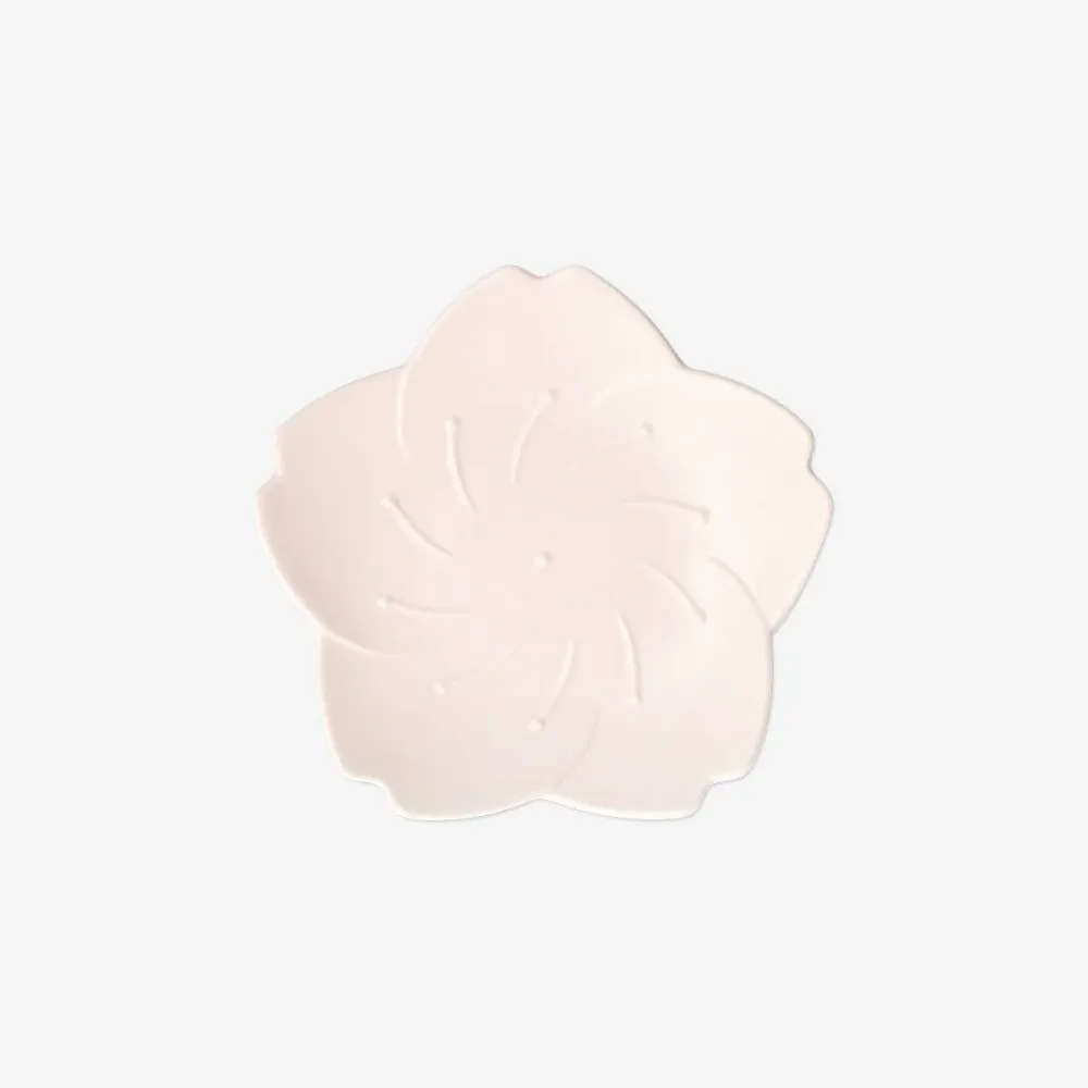 Tallrik med rosa blommor - 18 cm