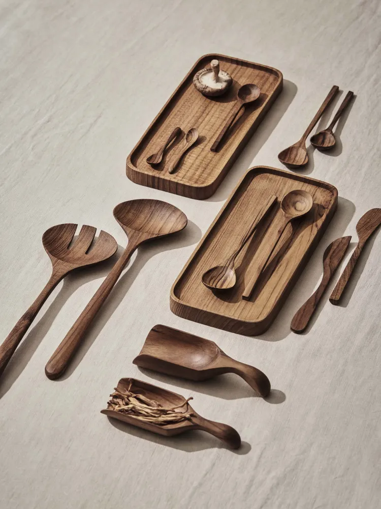 Tell Me More Teak Tray