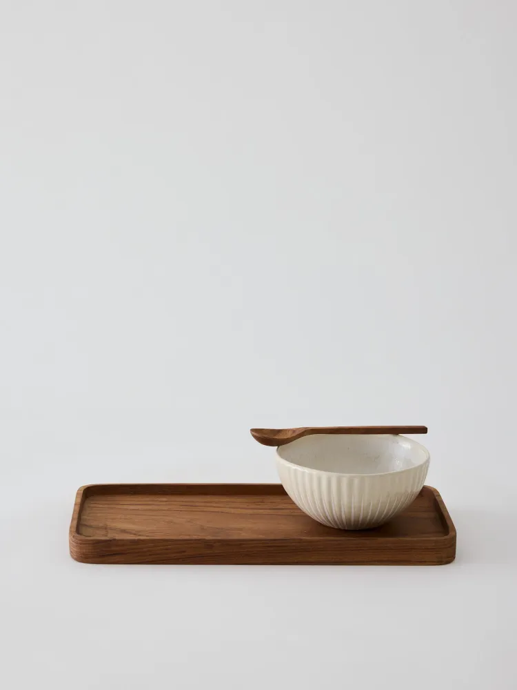 Tell Me More Teak Tray