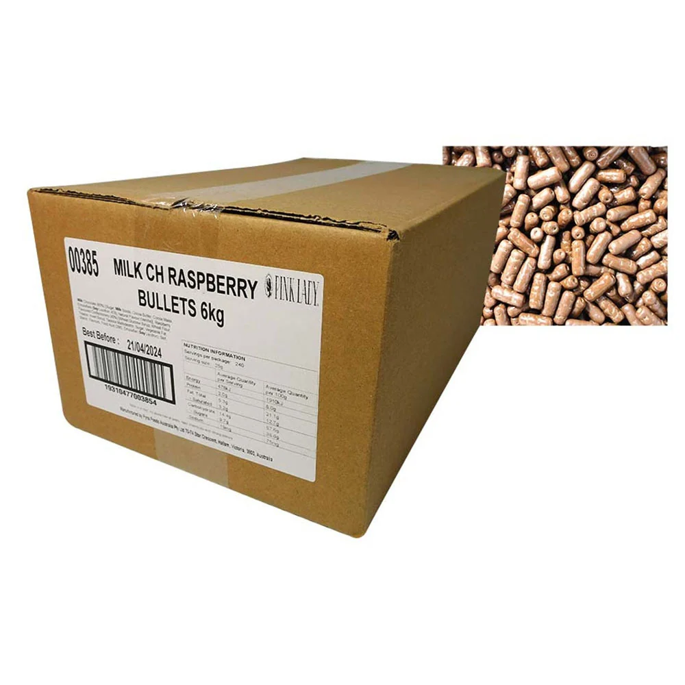 Pink Lady Milk Chocolate Rasberry Bullets 1 kg The Professors