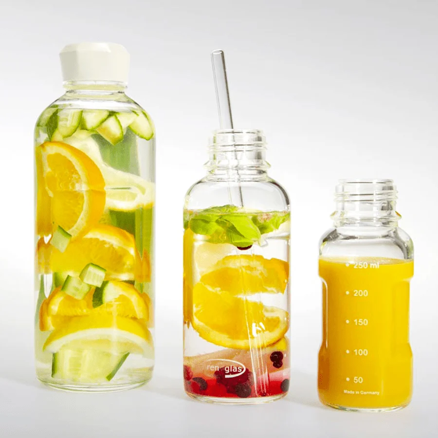 GLAS MÅTT DRYCKFLASKA 250ML TRENDGLAS
