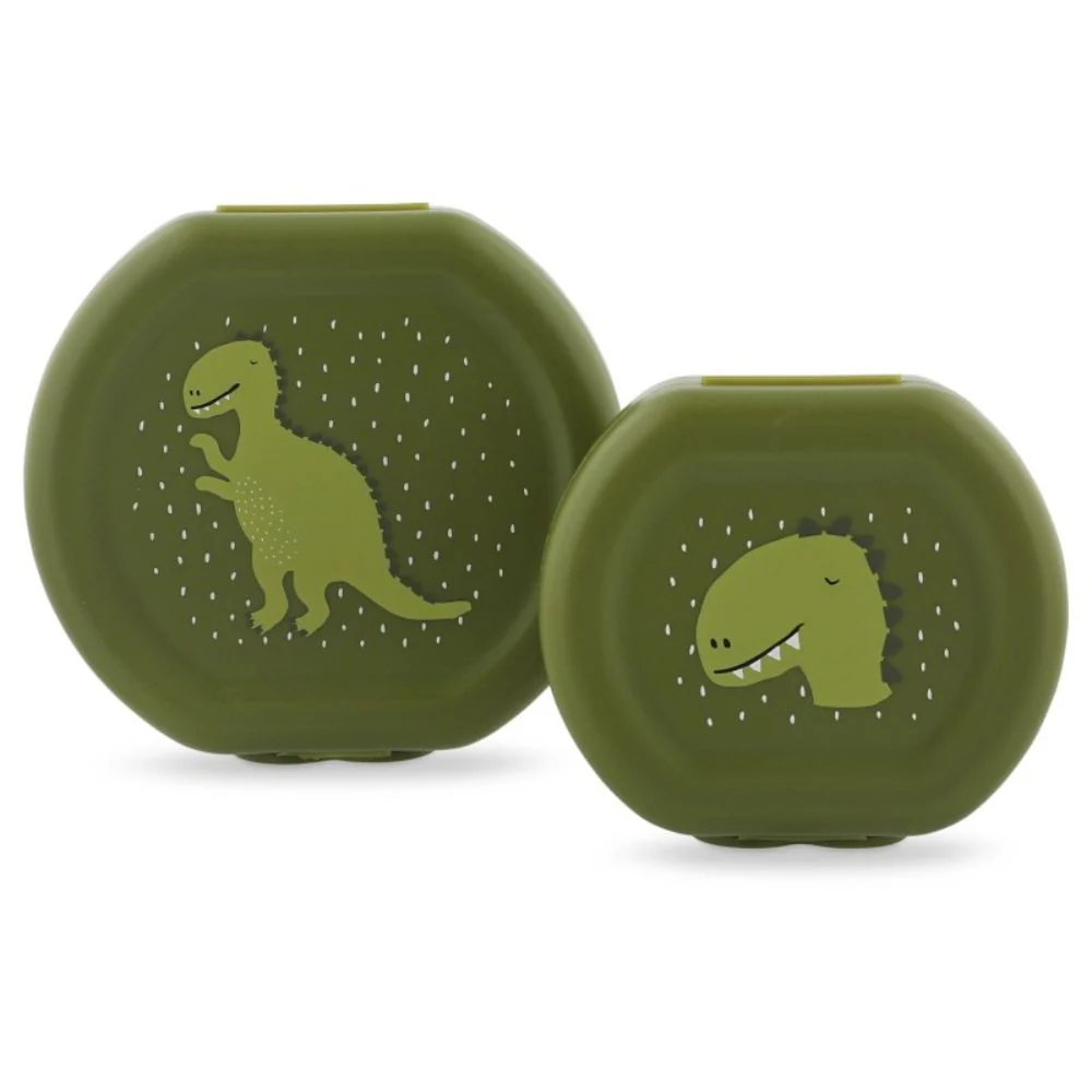 Trixie Snackbehållarset med klämma Dinosaur 2 st.