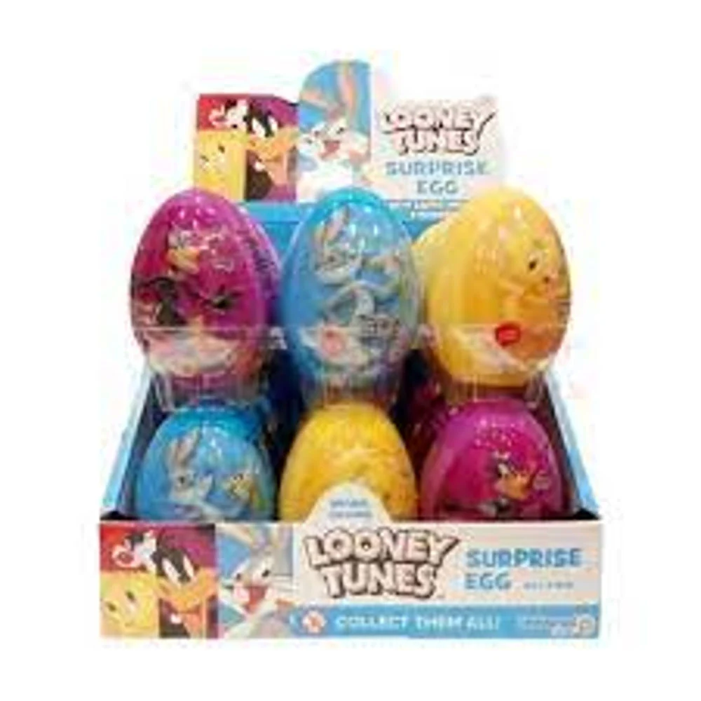 Looney Tunes Plastic präglat ägg med miljoner (18x10g) Universal Candy