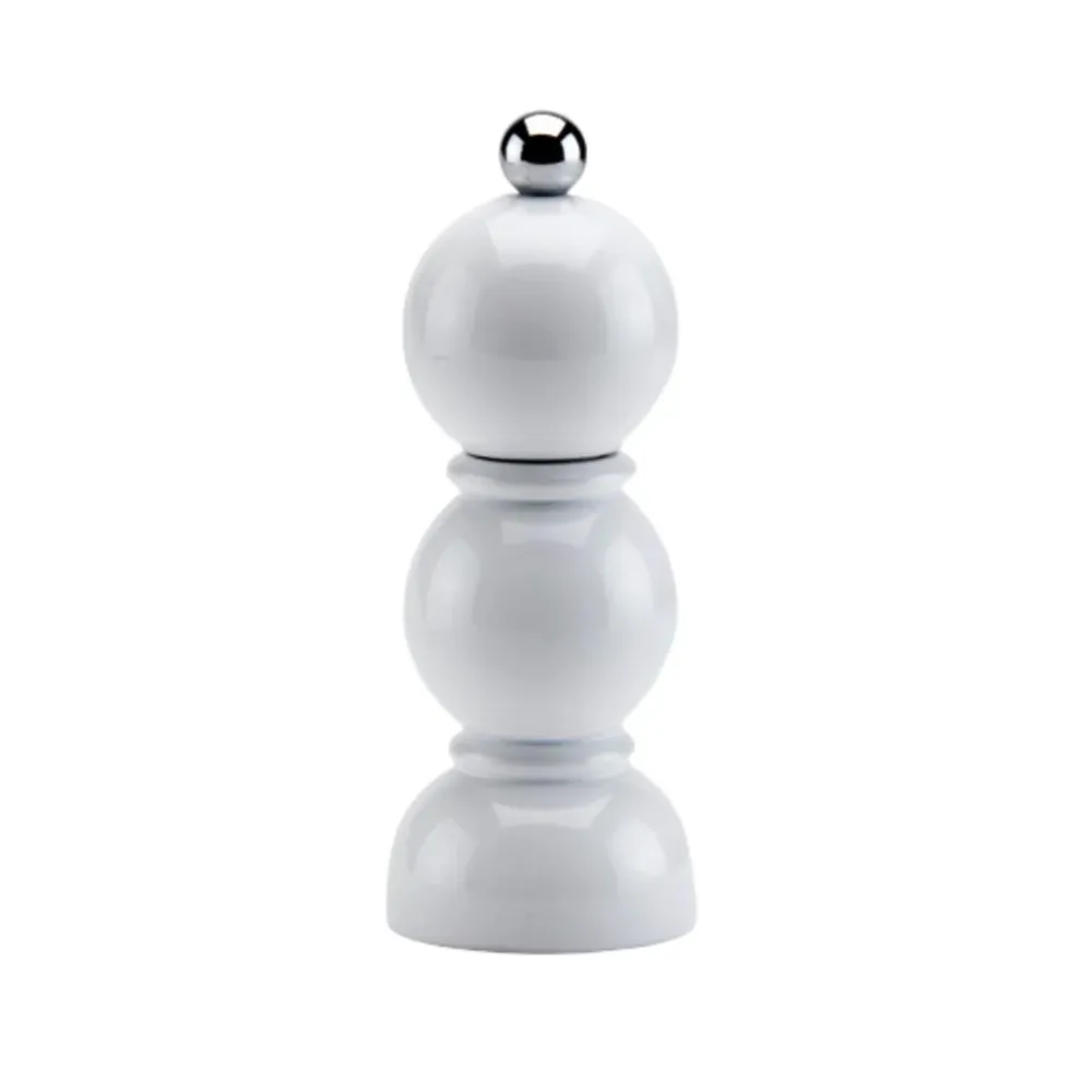 Vit Mini Bob Salt- eller Pepparkvarn