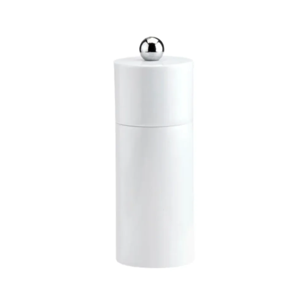 Vit minikolumn salt- eller pepparkvarn