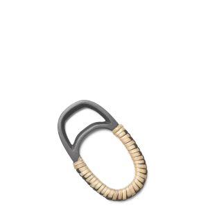 Weave Bottle Opener - Natural/Black Brass