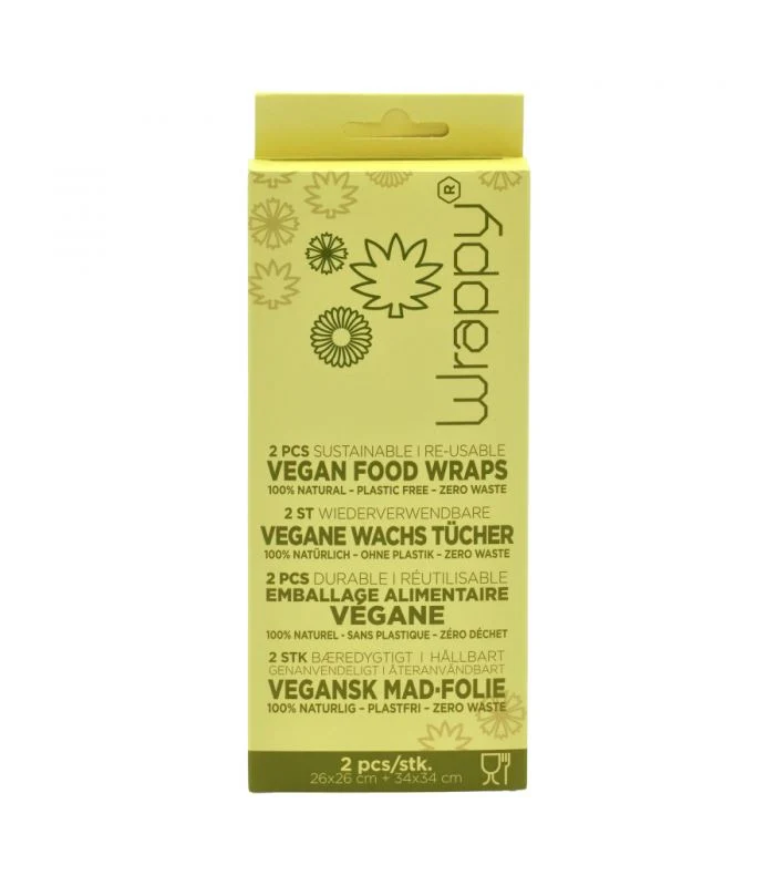 Wrappy - Vegan återvinningsbar livsmedelsförpackning - 2 st
