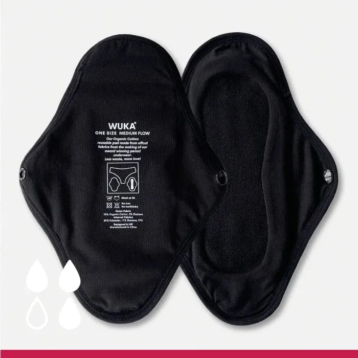 WUKA Tygbindor / trosskydd - Medium flow, 2 pack