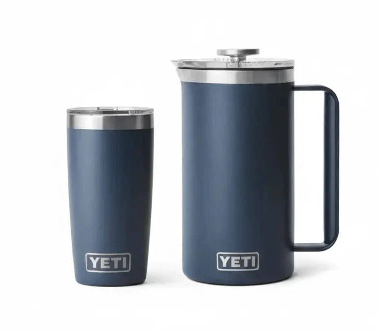YETI Komplett Franskpress & Tumbler Set - Mörkblå