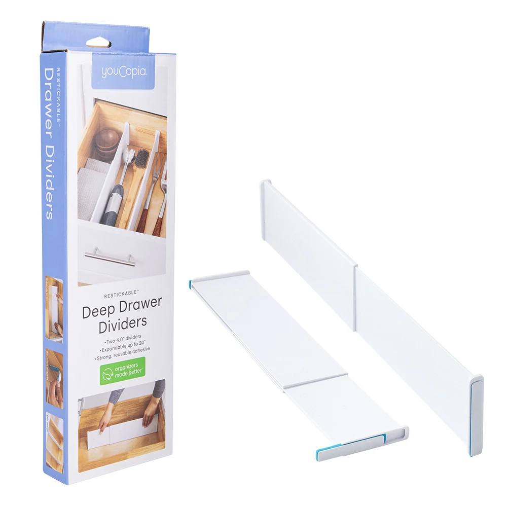 Youcopia RESTICKABLE DEEP DUDER DIVIDERS (PACK 2)