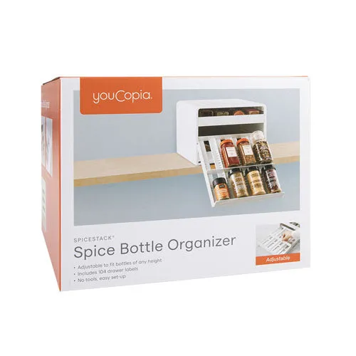 Youcopia Spicestack 24-kryddflaskarrangör w/ 104 etiketter