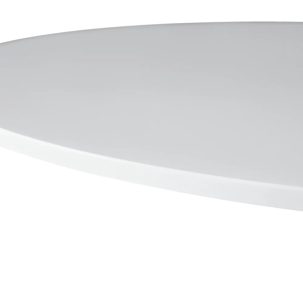 Zander - Runt vitt matbord med trumpetfot - Ø90 cm