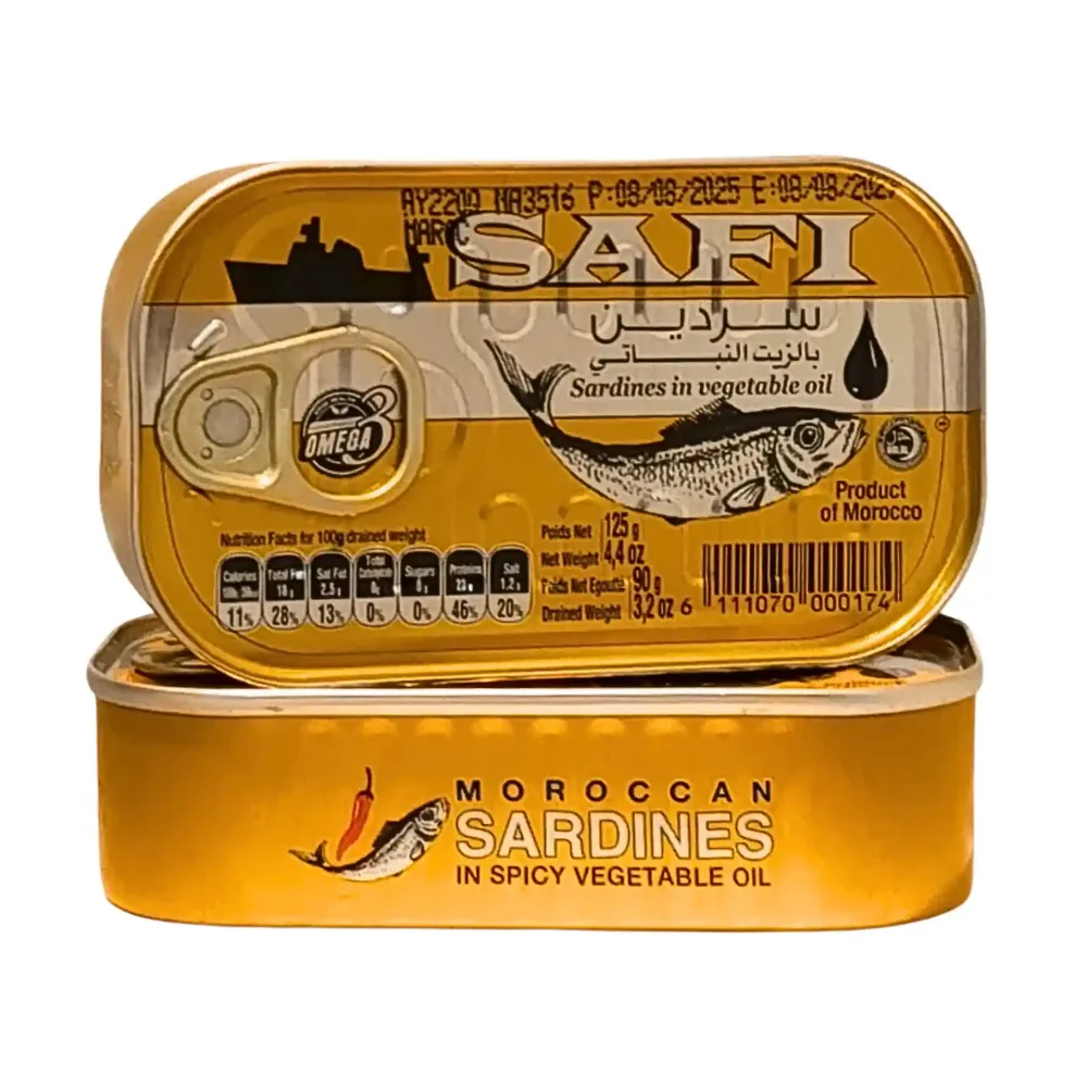 Sardin i olja Mild SAFI 125g – Mild smak och hög kvalitet
