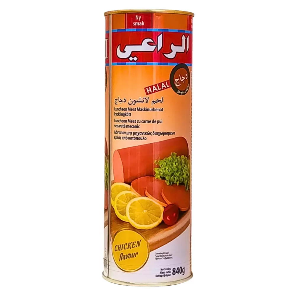 Al Raii Luncheon Kyckling Mild 840g – Mjuk smak & mångsidig kyckling på burk