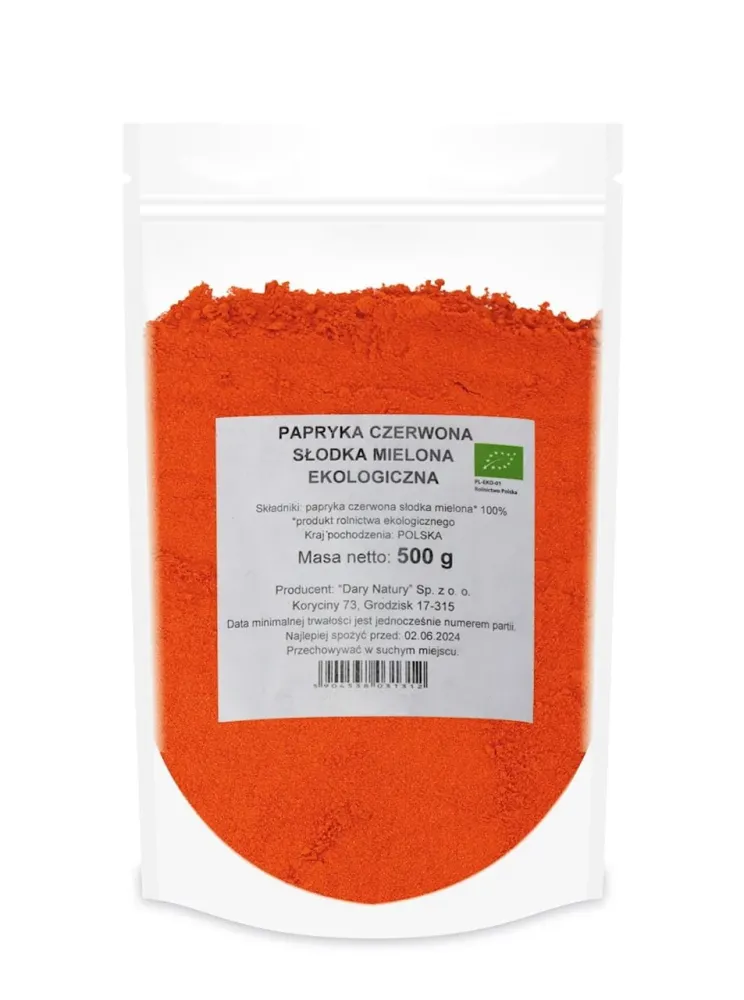 RÖD PAPRIKA, MALD EKO 500 g - HORECA (NATURENS GÅVOR)