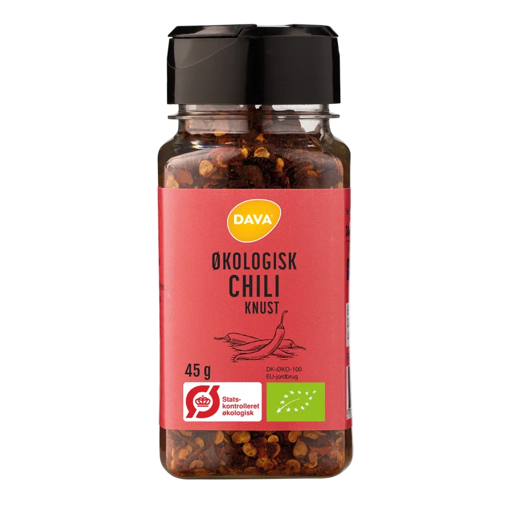 DAVA ekologisk chili, krossad 25 g