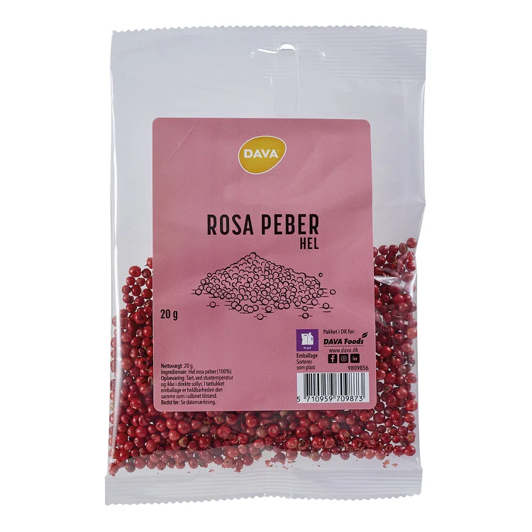 DAVA hel rosépeppar 20 g