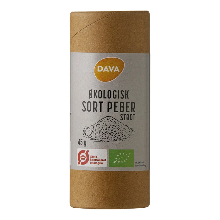 DAVA ekologisk svartpeppar, malen 45 g