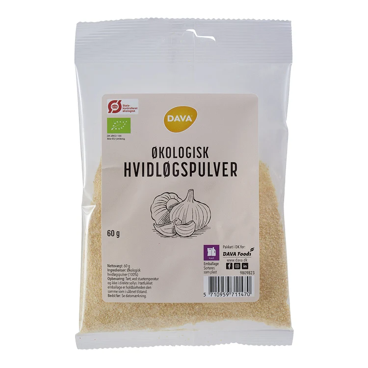 DAVA ekologiskt vitlökspulver 60 g