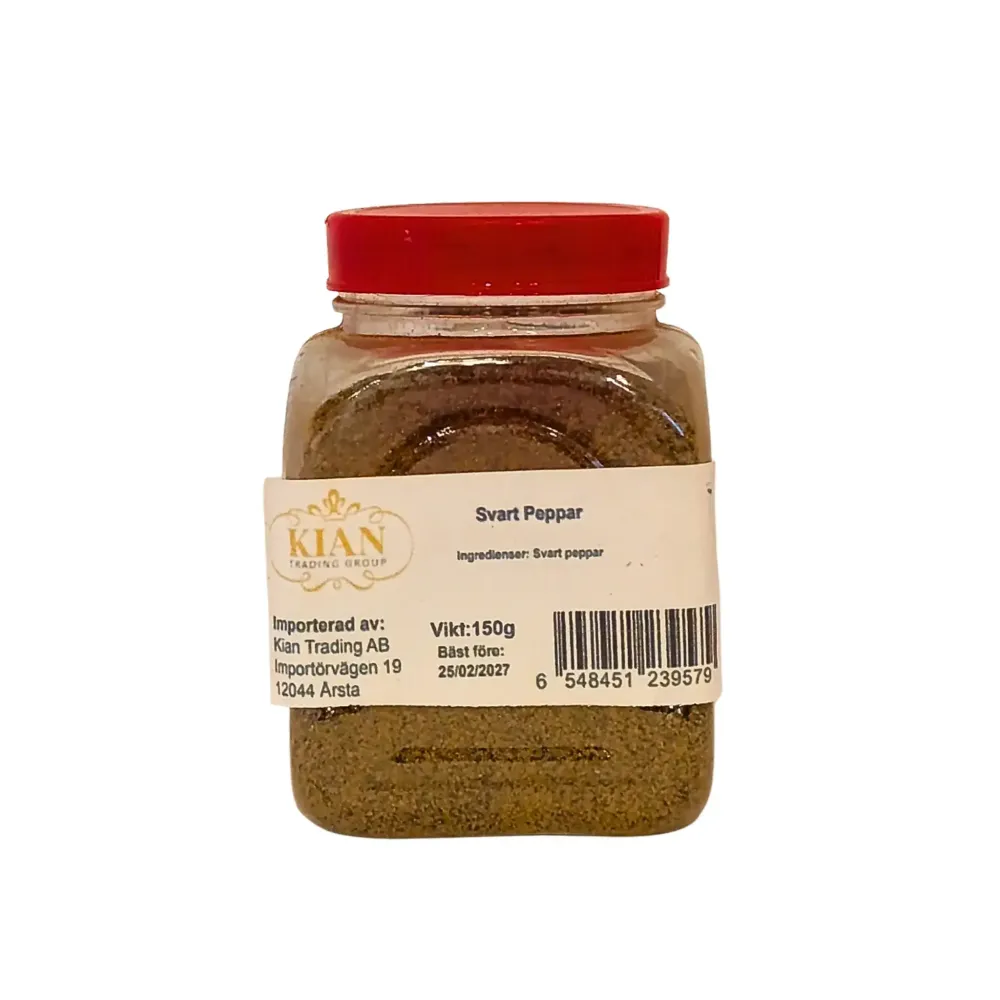 Afganska Kryddor Svartpeppar Malen Kian 150g