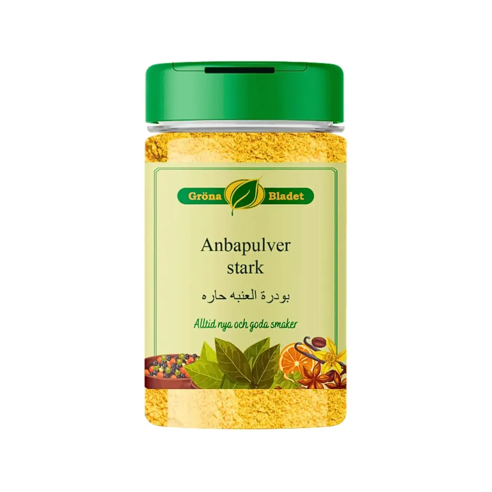 Gröna Bladet Anbapulver Stark 180g – Syrlig Mango med Hetta
