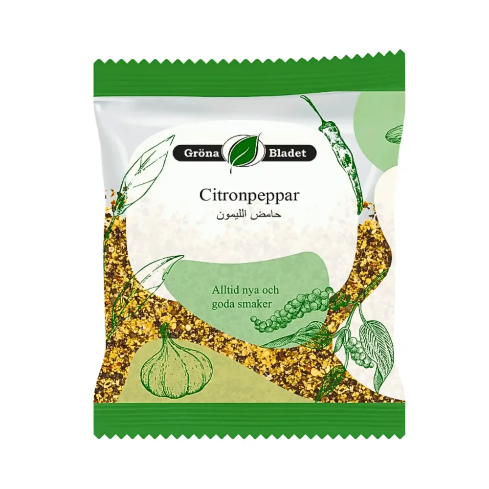 Gröna Bladet Citronpeppar 70g – En Fräsch och Aromatisk Krydda för Ditt Kök!