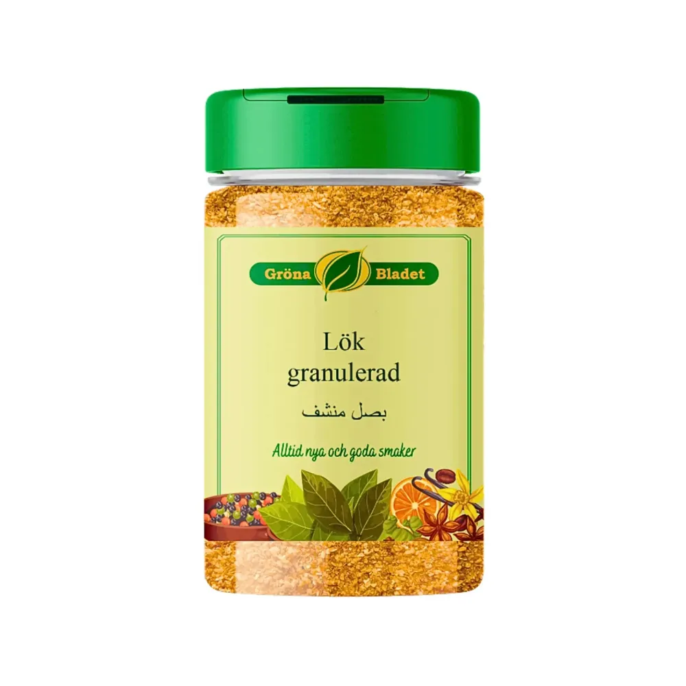 Gröna Bladet Lök, Granulerad 140g – Smakrik och enkel lökkrydda