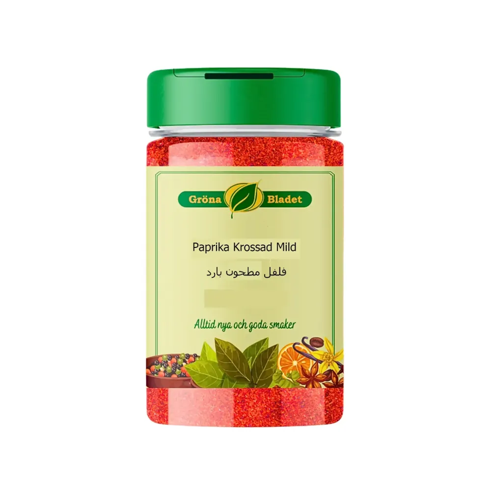 Gröna Bladet Paprika krossad Mild 100g – Färg & Textur