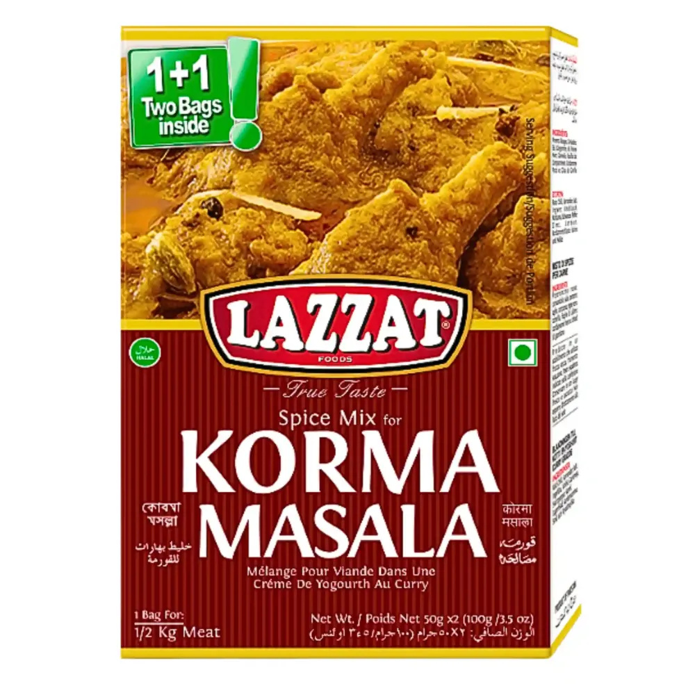 Lazzat Korma Masala 100g - Utgånget datum med garanti