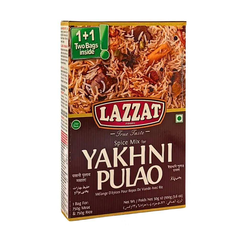 Lazzat Yakhni Pulao 100g - Utgånget datum med garanti