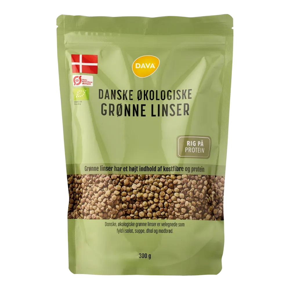 DAVA ekologiska gröna linser 300 g