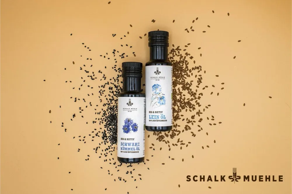 Schalk Mühle Ekologisk österrikisk svart spiskumminfröolja – 100 ml