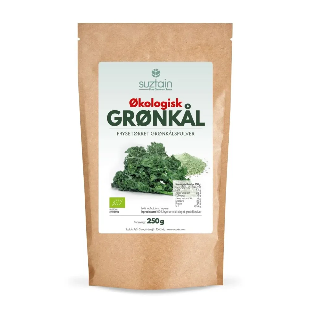 Suztain Ekologiskt Frystorkat Grönkålspulver - 250 g