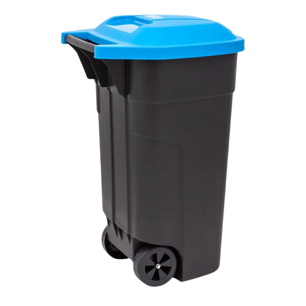 Curver papperskorg, källsortering, hjulförsedd, 110L, navy, 214127