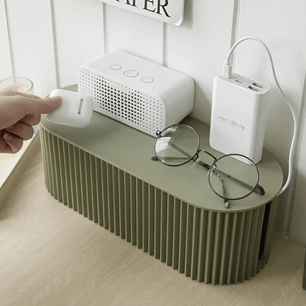 Hid Kabelbox - Minimalistisk Macaron-Förvaring - Laddnings- och Kabelorganisatör Gron