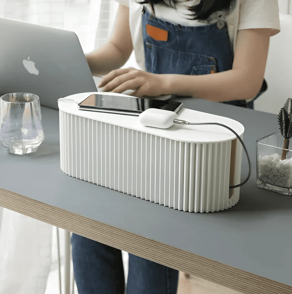 Hid Kabelbox - Minimalistisk Macaron-Förvaring - Laddnings- och Kabelorganisatör Gron