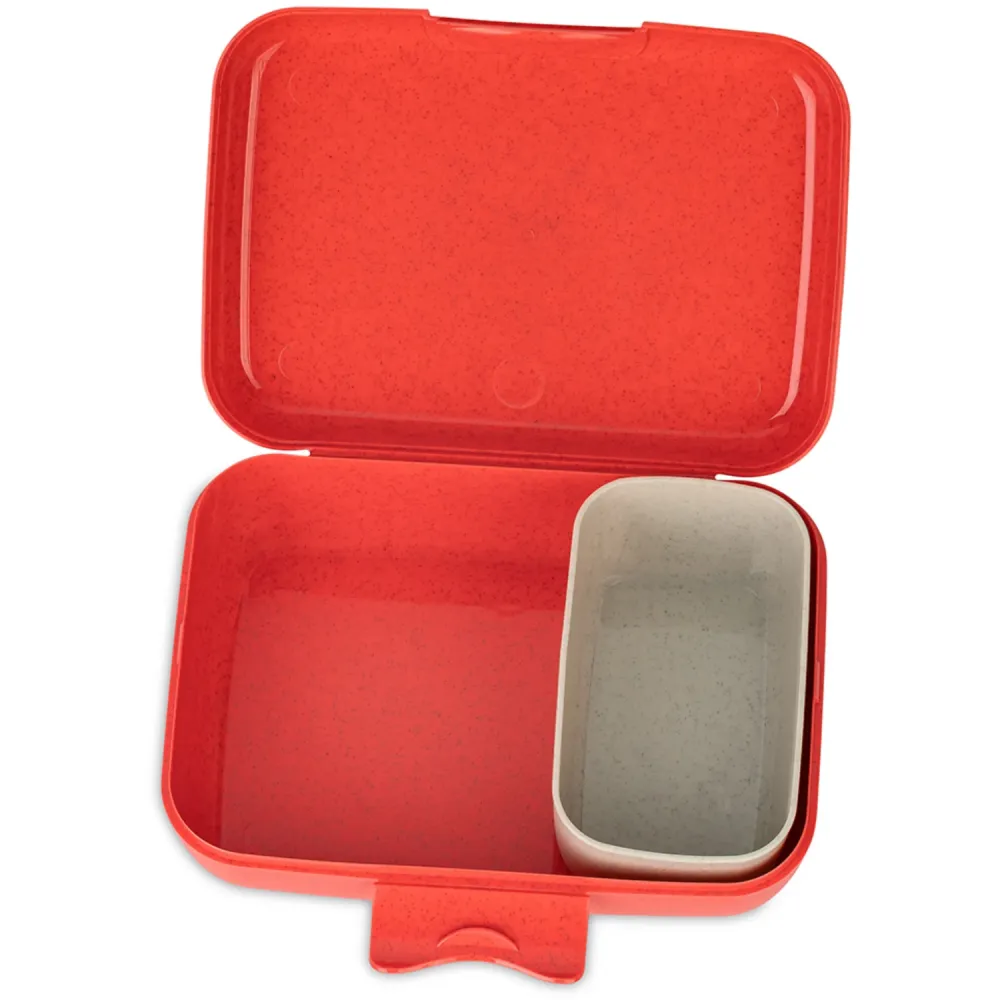 Koziol Miljövänlig Coral Red Lunch Box Med Separation Skål Candy L Dreams