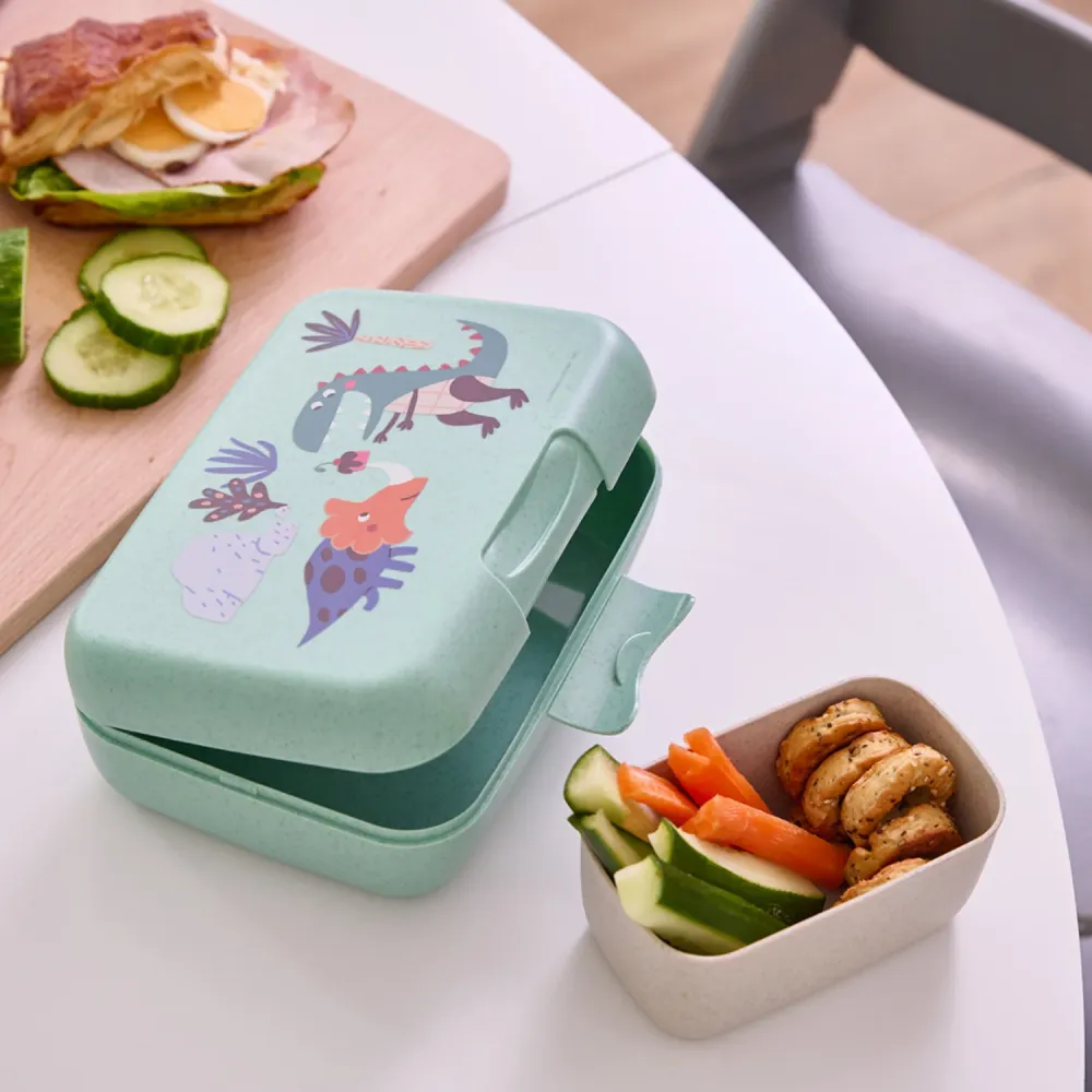 Koziol Miljövänlig Sage Green Lunch Box Med Separation Skål Candy L Rex