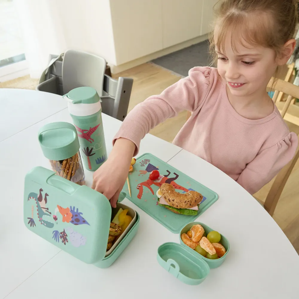 Koziol Miljövänlig Sage Green Lunch Box Med Separation Skål Candy L Rex