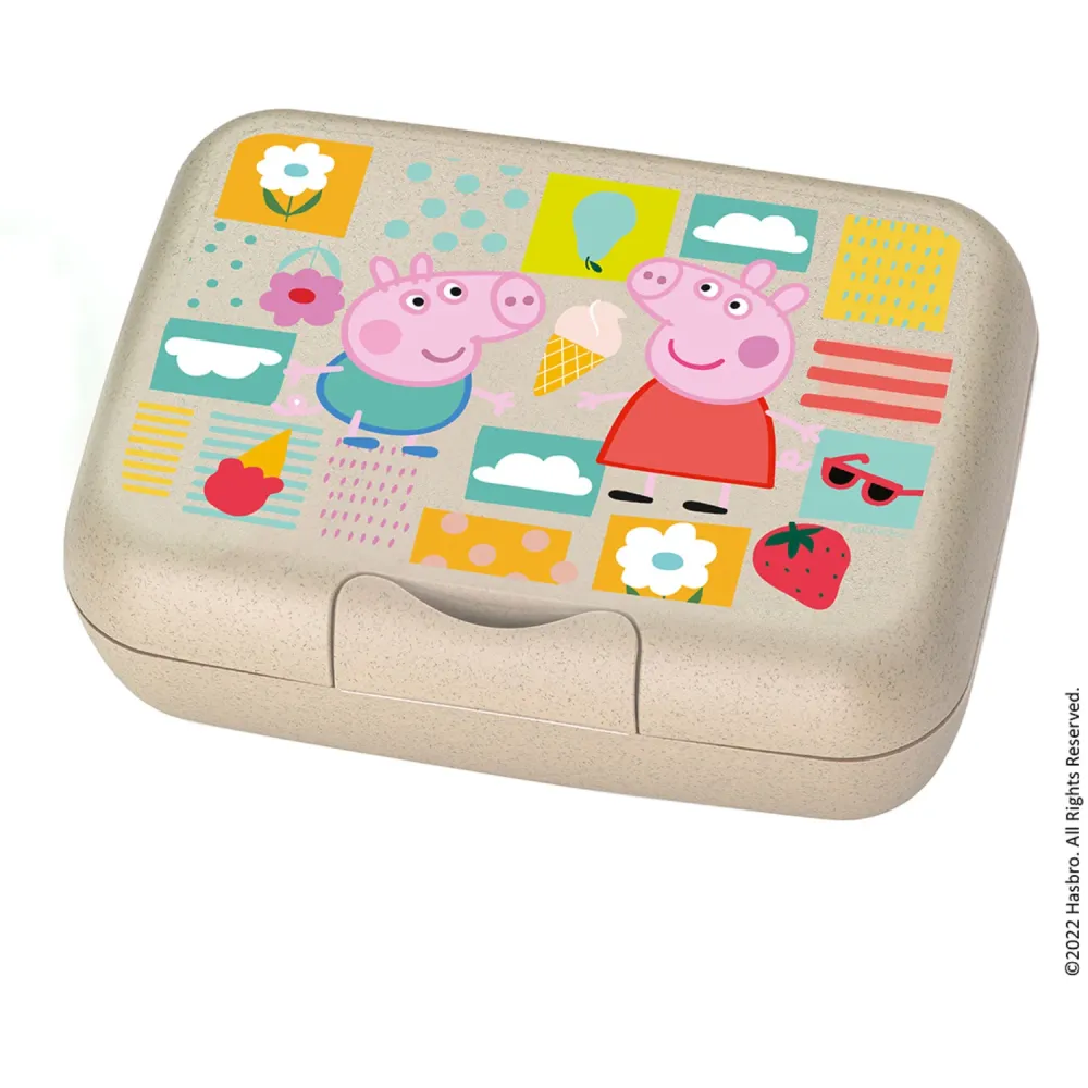 Koziol Naturlig Sand Lunch Box Med Separation Skål Candy L Peppa Pig