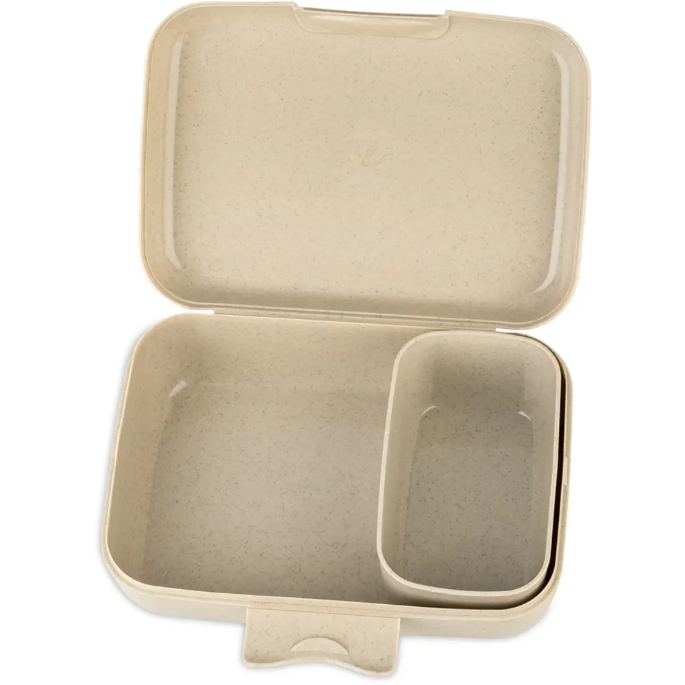 Koziol Naturlig Sand Lunch Box Med Separation Skål Candy L Peppa Pig