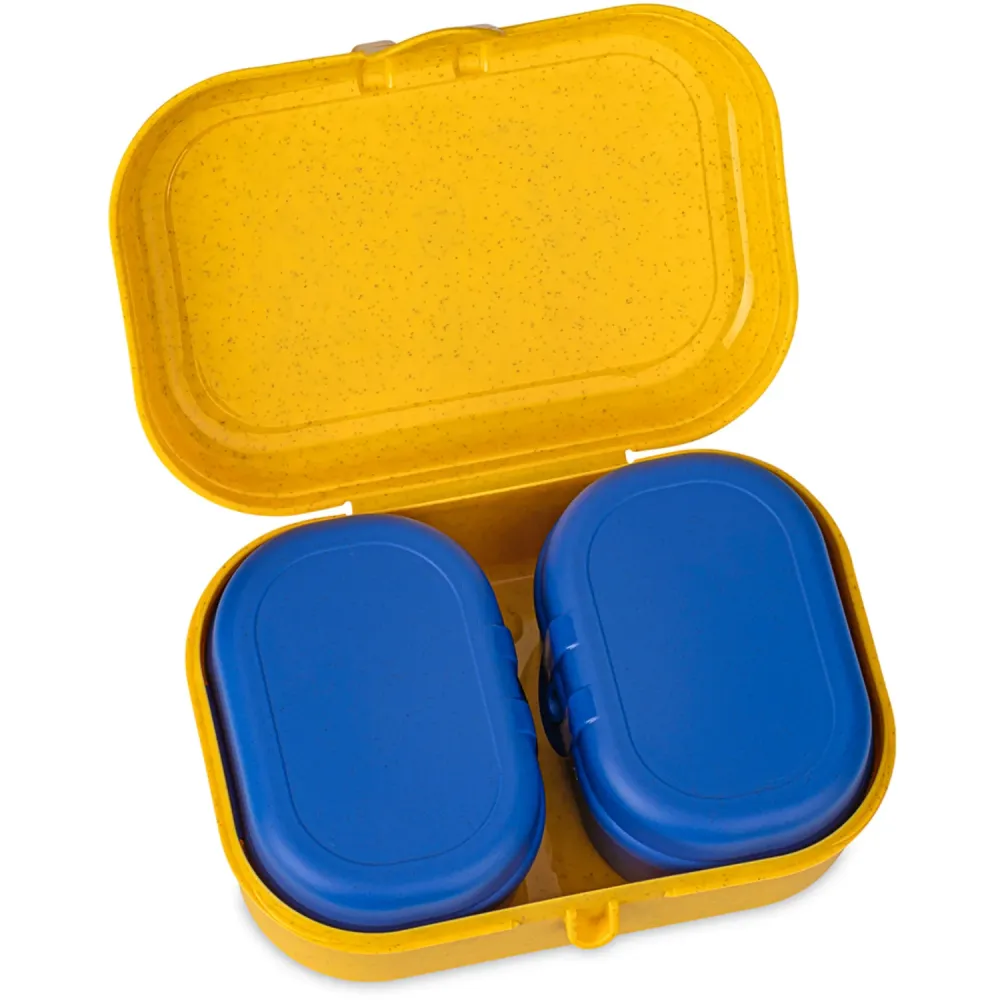 Koziol Organic Honey Yellow Lunch Box Sett Pascal Ready Ficka Spongebob Squidward