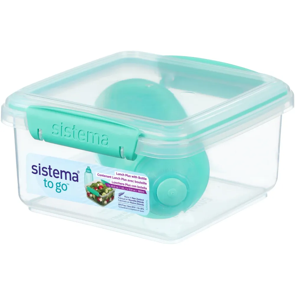 Sistema Minty Teal 1.2L Lunch Plus Matlåda Med Itsy Flaska 380 Ml