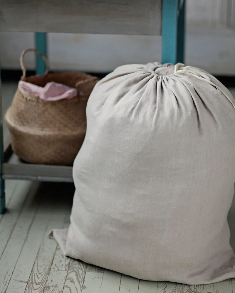 Tvättpåse i linne buoyant grey) | Magic Linen