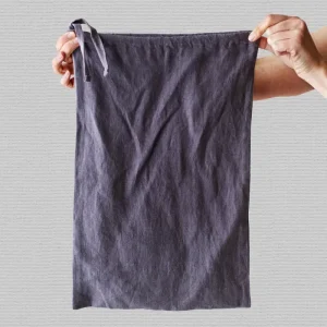 Tygpåse i naturlinne (Dusty Lavender) | Liten