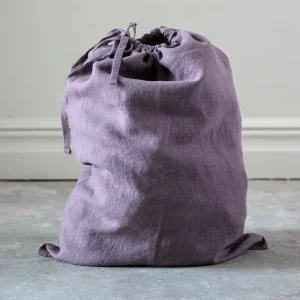 Tygpåse i naturlinne (Dusty Lavender) | Medium