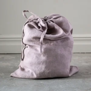 Tygpåse i naturlinne (Dusty rose) | Medium