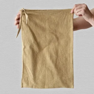Tygpåse i naturlinne (Mustard) | Liten