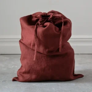 Tygpåse i naturlinne (Terracotta) | Medium